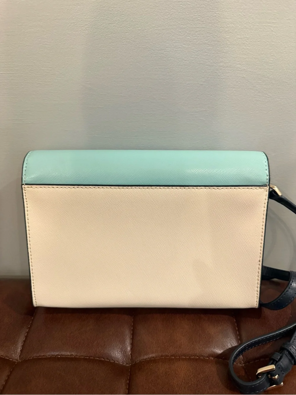 kate spade Mint, Cream & Navy Saffiano Crossbody